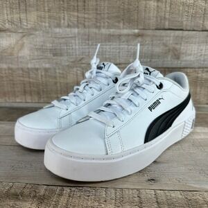 Puma Smash Platform V2 Women's‎ Sneakers White Black Size 7